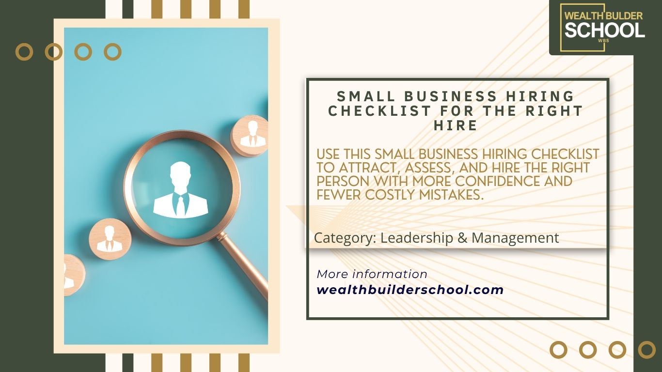 Small Business Hiring Checklist for the Right Hire